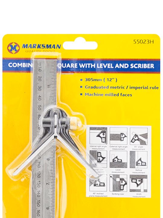 12inch 30cm Combination Square - Level & Scrib 55023C 2
