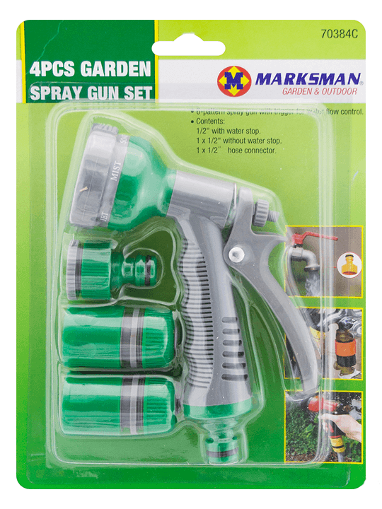 4pc Spray Gun Set - 6 Dial Function 70384C 1 Spray Gun