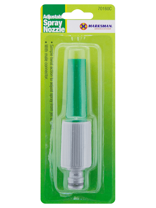 Adjustable Hose Spray Nozzle - Hose Pipe Fitt 70160C 1 Hose Spray Nozzle