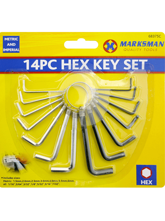 14pc Hexagon Key Set 68375C 1 Hexagon Key Set