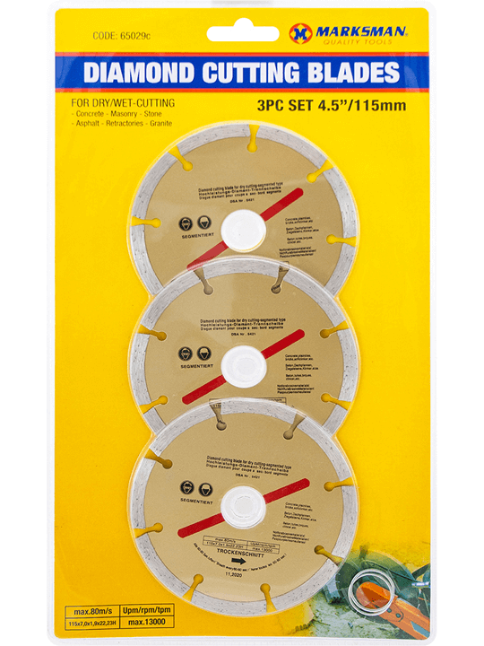 3pc 4.5115mm Diamond Cutting Blades - Gold 65029C 1 Diamond Disc