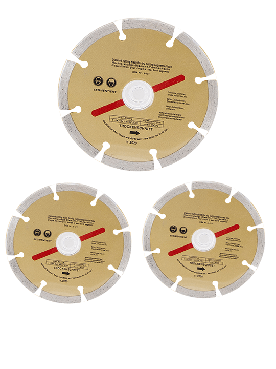 3pc 4.5115mm Diamond Cutting Blades - Gold 65029C 3