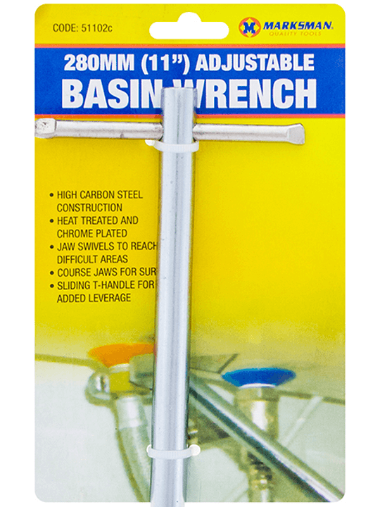 11 (28cm) Adjustable Basin Wrench 51102C 3
