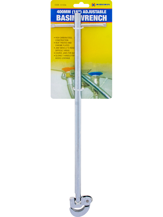 16 (40cm) Adjustable Basin Wrench 51103C 1 Wrench