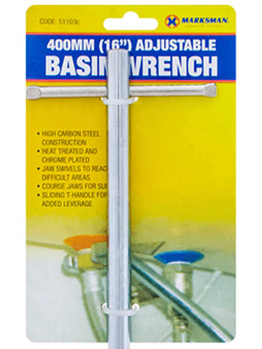 16 (40cm) Adjustable Basin Wrench 51103C 3