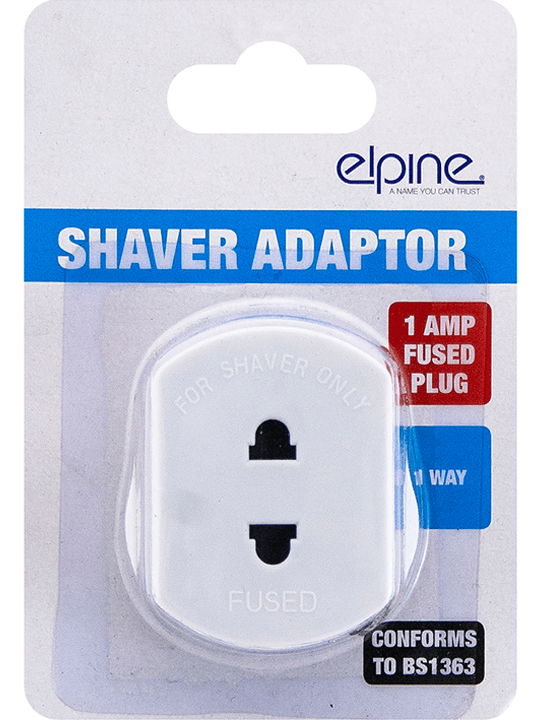 Shaver Adaptor 1 Amp White Blister Pack 30121C 1 Adaptor