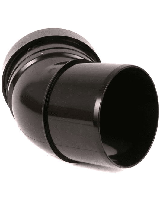4inch 45 Bend Single Socket 110mm 135° Socket Spigot Black (SKU EVO 2.85-SSELBB110-45) 4