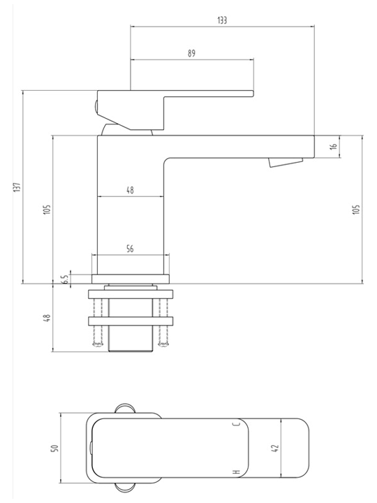 Mono Basin Mixer Tap (SKU 5060897211526) 2 Tap
