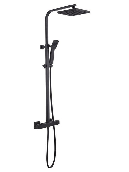 Square Thermostatic Bar Shower 1 Shower and Hand Drencher