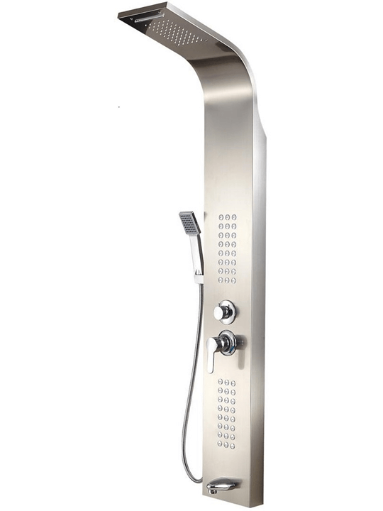 Thermostatic Shower Tower Hand Drencher 5 in 1 – Chrome Finish 1 Shower and Hand Drencher Rainfall, Waterfall