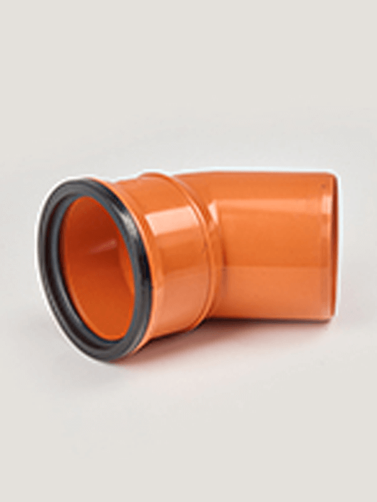4inch Underground 45 Bend Single Socket (Orange) ( SKU EVO 3-SSELBUGO110-45 ) 1 Pipe