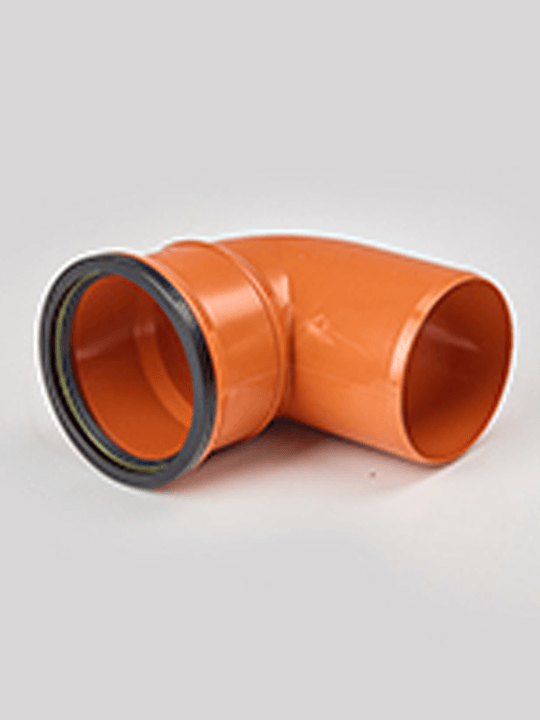 4inch Underground 90 Bend Single Socket (Orange) ( SKU EVO 3-SSELBUGO110-90 ) 1 Pipe