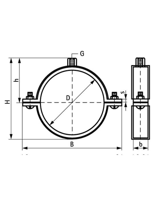 Split Clamp with Rubber 20mm (SKU EVO 0.4- RCLIP2034) 2